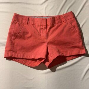 J.Crew Chino Shorts Women’s Size 2 Coral Pink Summer Casual Preppy